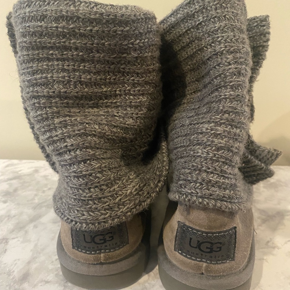 UGG Gray Knit Boots